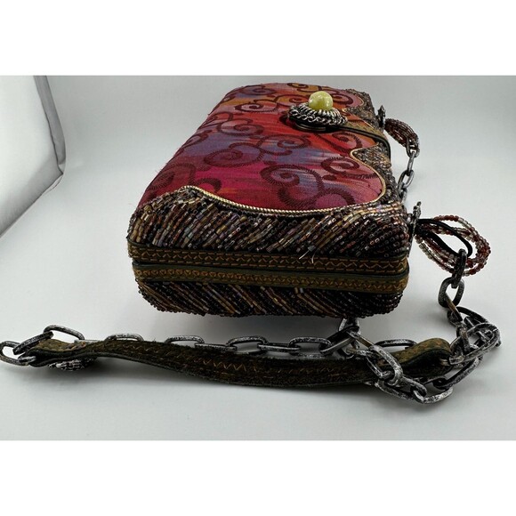 Mary Frances Beaded Purses - Etsy RARE Mary Frances Beaded Jeweled Evening Bag Multicolor Medallion Chain Purse